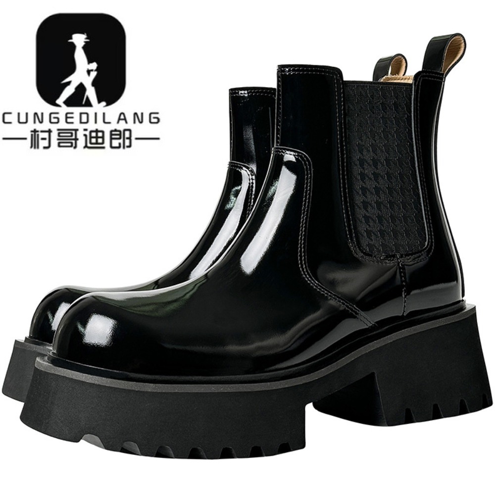 Men'S Shoes With Height Increase - Męskie buty Chelsea na zimę, buty