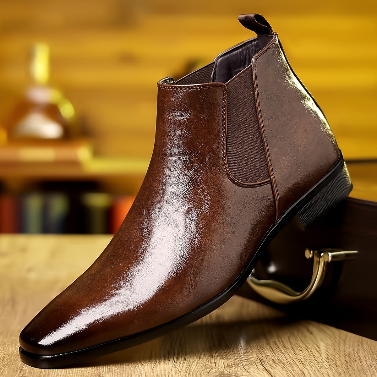 Men'S Shoes Hey Dude - Botki Chelsea, skórzane botki, jesienne, wygodne