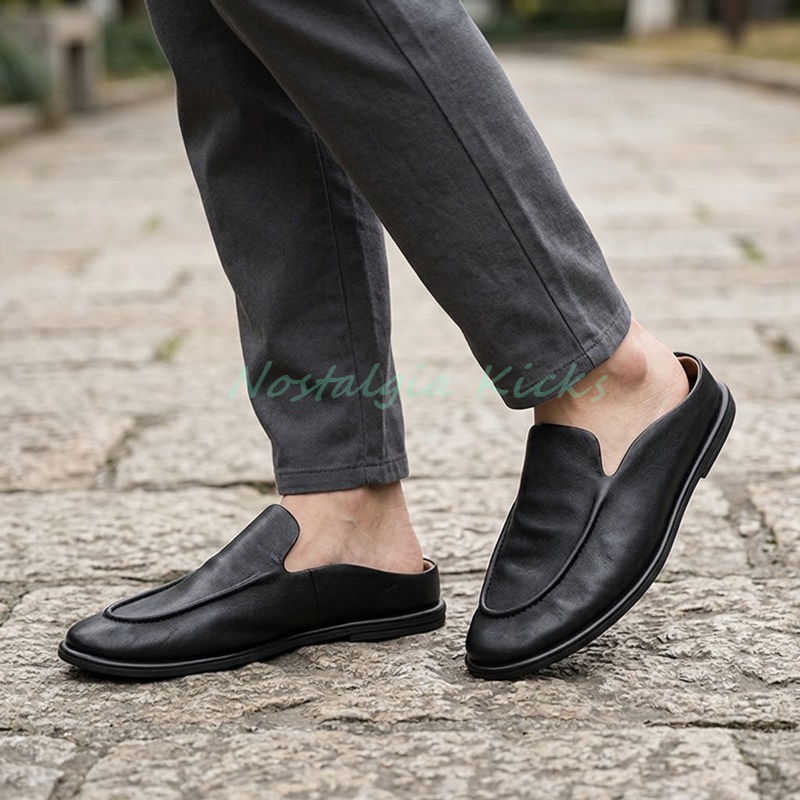 Męskie skórzane mulesy bez pię – Men'S Shoes Smart recenzja i cena